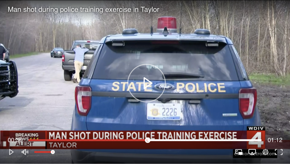 Wayne County, MI auxiliary officer shoots role player … thought he had